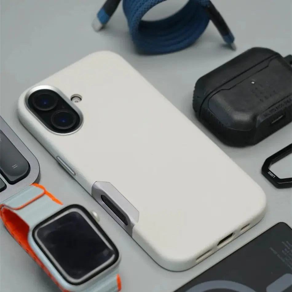 LEATHER SLIM DESIGN APPLE IPHONE CASE | FINE TEXTURED PREMIUM DESIGN WITH INTERNAL FLOCKING SHOCK-ABSORBING ULTIMATE PROTECTION  | 360° SHOCKPROOF  WITH CAMERA LENS PROTECTOR  METAL INDEPENDENT BUTTON AND MAGSAFE