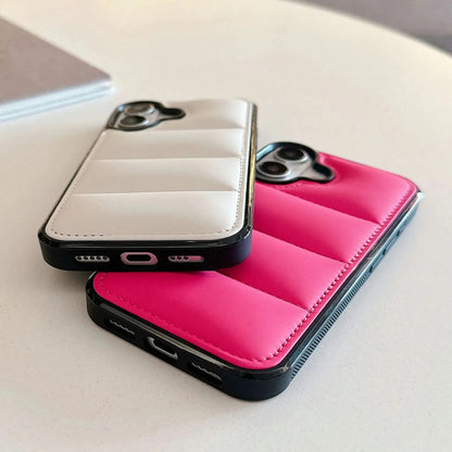 PADDED LUXURY IPHONE CASE | SOFT LEATHER-LIKE DESIGN WITH ELEGANT STITCHED DETAILING | SHOCKPROOF AND SLIM FIT FOR ELEGANT PROTECTION