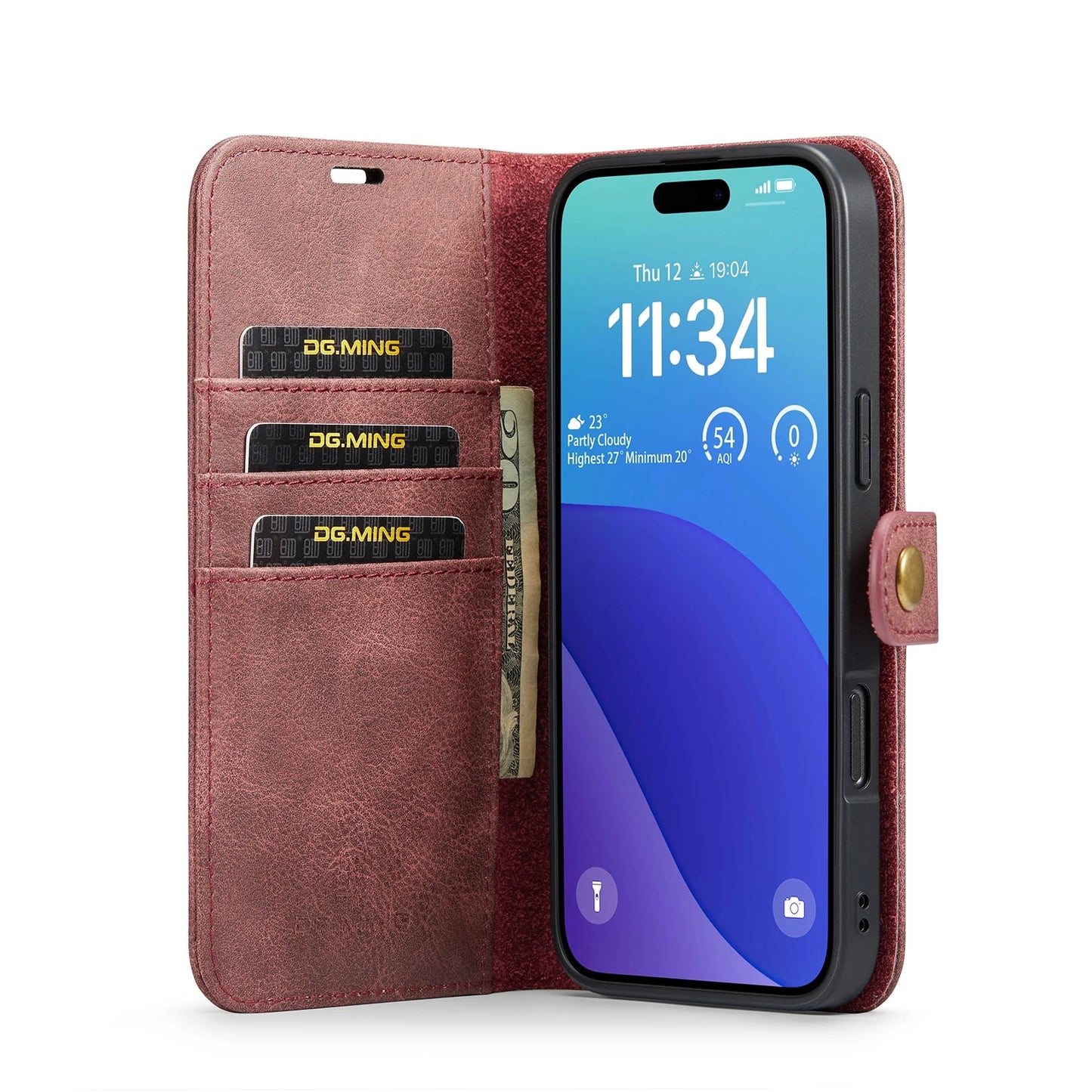 LUXURY RETRO LEATHER IPHONE WALLET CASE | PREMIUM 2-IN-1 DESIGN WITH MAGNETIC FLIP COVER FOR 360° PROTECTION | ELEGANTLY CRAFTED WITH CARD SLOTS, KICKSTAND, AND WIRELESS CHARGING SUPPORT