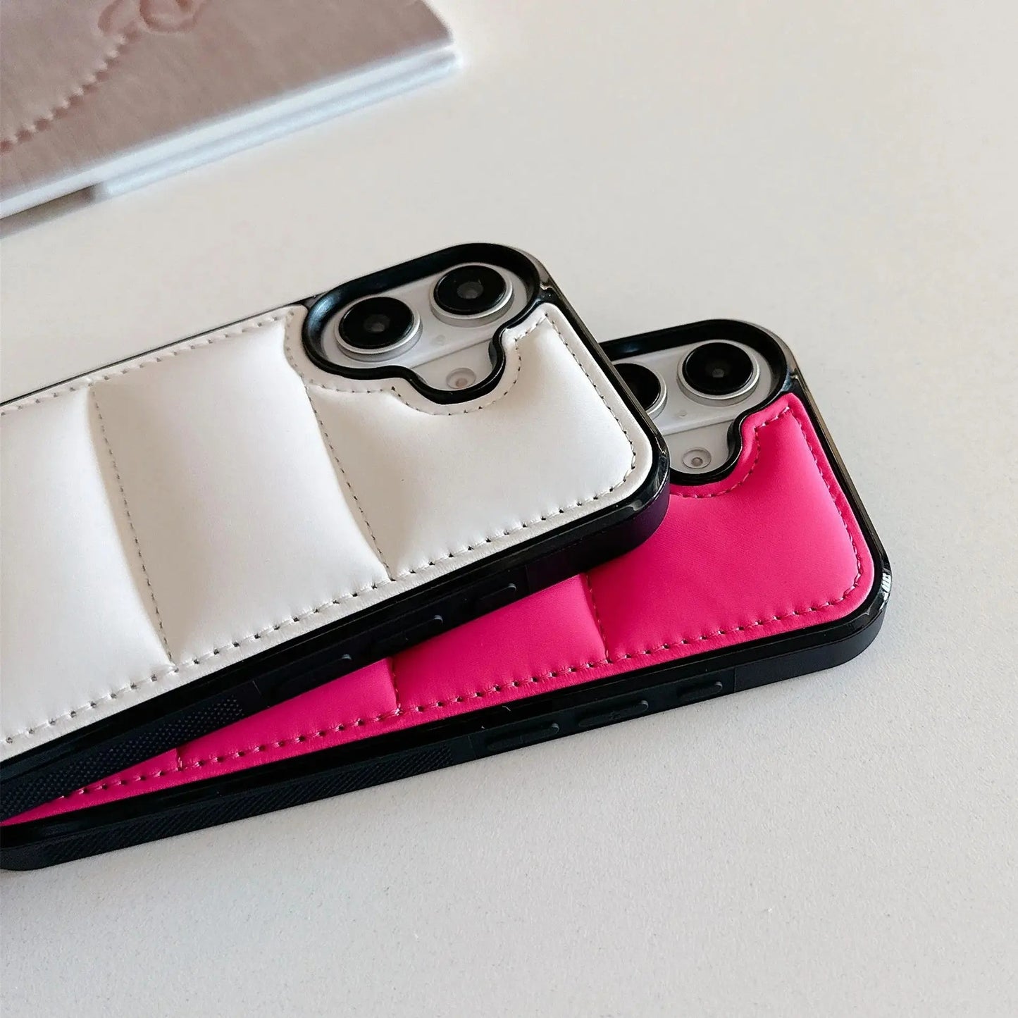PADDED LUXURY IPHONE CASE | SOFT LEATHER-LIKE DESIGN WITH ELEGANT STITCHED DETAILING | SHOCKPROOF AND SLIM FIT FOR ELEGANT PROTECTION