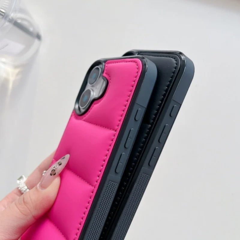 PADDED LUXURY IPHONE CASE | SOFT LEATHER-LIKE DESIGN WITH ELEGANT STITCHED DETAILING | SHOCKPROOF AND SLIM FIT FOR ELEGANT PROTECTION