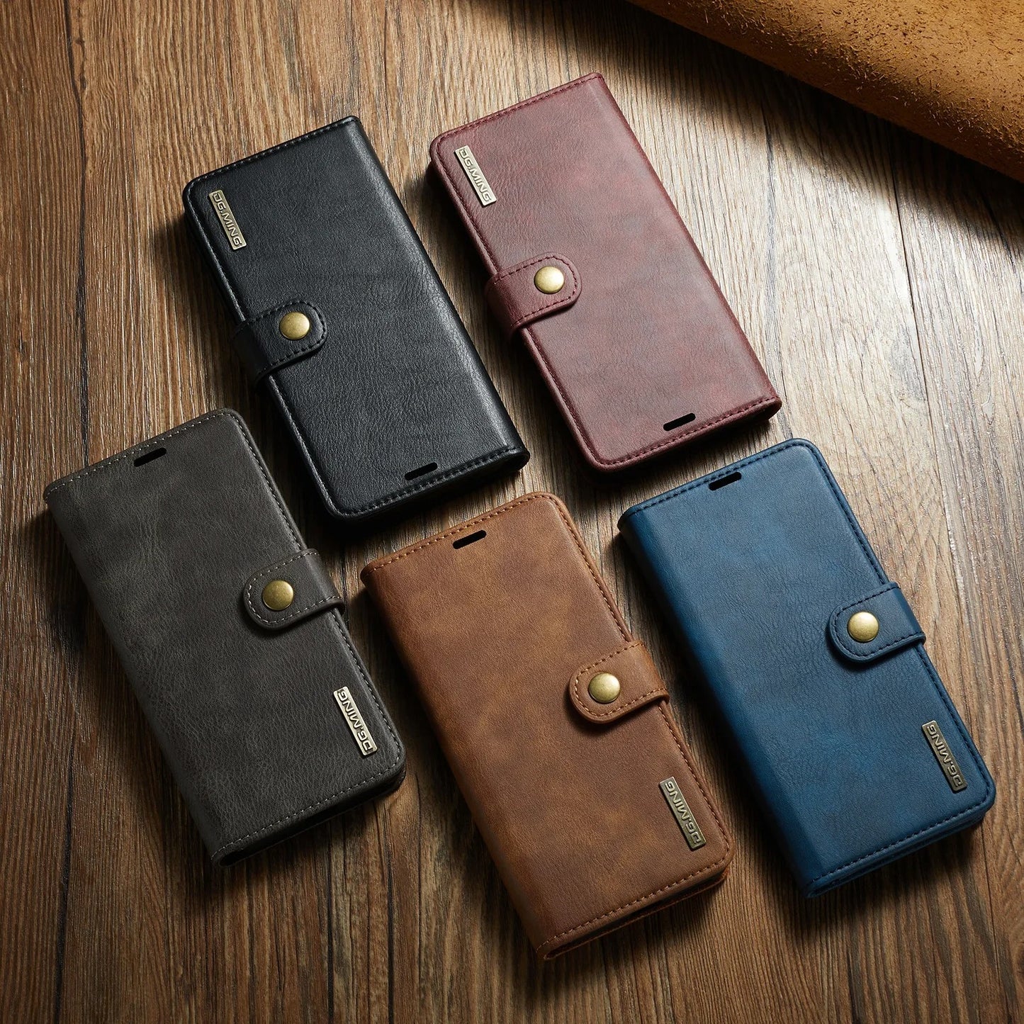 LUXURY RETRO LEATHER IPHONE WALLET CASE | PREMIUM 2-IN-1 DESIGN WITH MAGNETIC FLIP COVER FOR 360° PROTECTION | ELEGANTLY CRAFTED WITH CARD SLOTS, KICKSTAND, AND WIRELESS CHARGING SUPPORT