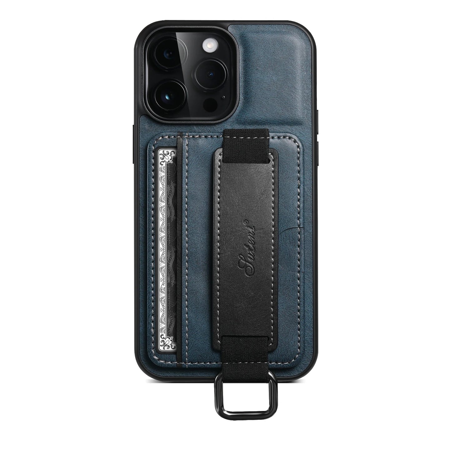 PREMIUM LEATHER APPLE IPHONE CASE | DURABLE SHOCK-ABSORBENT MATERIAL - HANDCRAFTED LEATHER STRAP | ERGONOMIC DESIGN WITH CARD HOLDER AND SECURE GRIP |  ANTI-SCRATCH ANTI-FINGERPRINT AND SHOCK PROOF