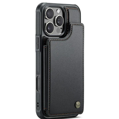 LUXURY MULTI-FUNCTION LEATHER APPLE IPHONE CASE | ELEGANT WALLET DESIGN WITH MAGNETIC FLIP COVER | CARD STORAGE WITH MULTIPLE SLOTS AND CASH HOLDER | 360° DROP PROTECTION AND MAGSAFE COMPATIBLE