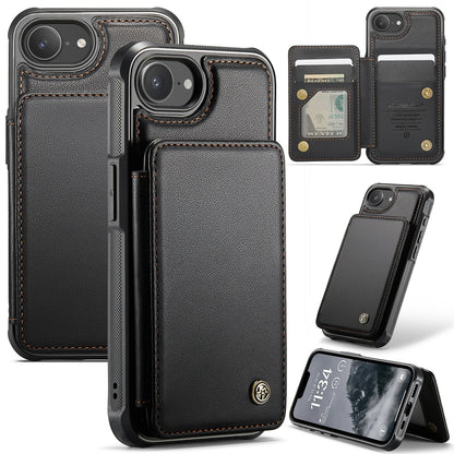 LUXURY MULTI-FUNCTION LEATHER APPLE IPHONE CASE | ELEGANT WALLET DESIGN WITH MAGNETIC FLIP COVER | CARD STORAGE WITH MULTIPLE SLOTS AND CASH HOLDER | 360° DROP PROTECTION AND MAGSAFE COMPATIBLE
