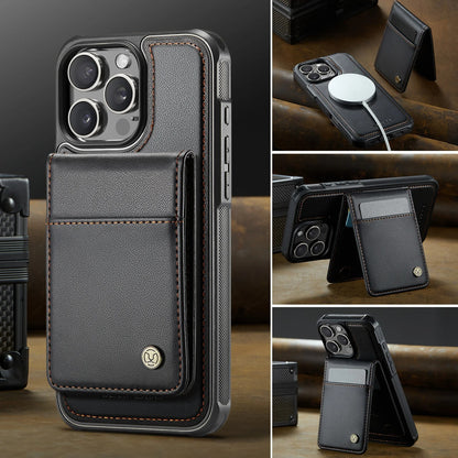 PREMIUM 2-IN-1 MAGNETIC LEATHER IPHONE CASE | SLEEK DESIGN WITH 360° SHOCK & DUST PROTECTION | DETACHABLE CARD HOLDER AND MAGSAFE COMPATIBILITY FOR ULTIMATE FUNCTIONALITY