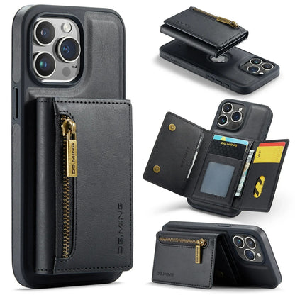 RETRO 2-IN-1 LEATHER IPHONE WALLET CASE | 2-IN-1 DETACHABLE MAGNETIC DESIGN WITH ZIPPERED STORAGE AND MULTIPLE CARD SLOTS | SHOCKPROOF AND ULTRA-PREMIUM PROTECTION WITH 360° CAMERA PROTECTION