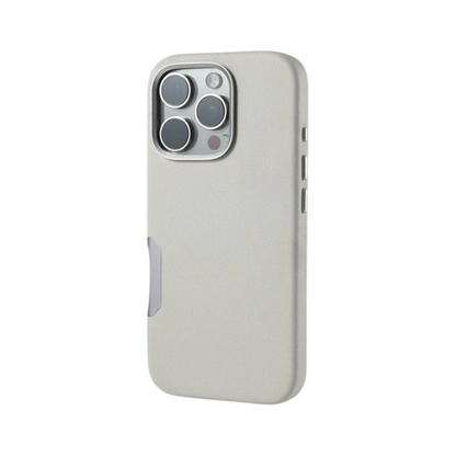 LEATHER SLIM DESIGN APPLE IPHONE CASE | FINE TEXTURED PREMIUM DESIGN WITH INTERNAL FLOCKING SHOCK-ABSORBING ULTIMATE PROTECTION  | 360° SHOCKPROOF  WITH CAMERA LENS PROTECTOR  METAL INDEPENDENT BUTTON AND MAGSAFE