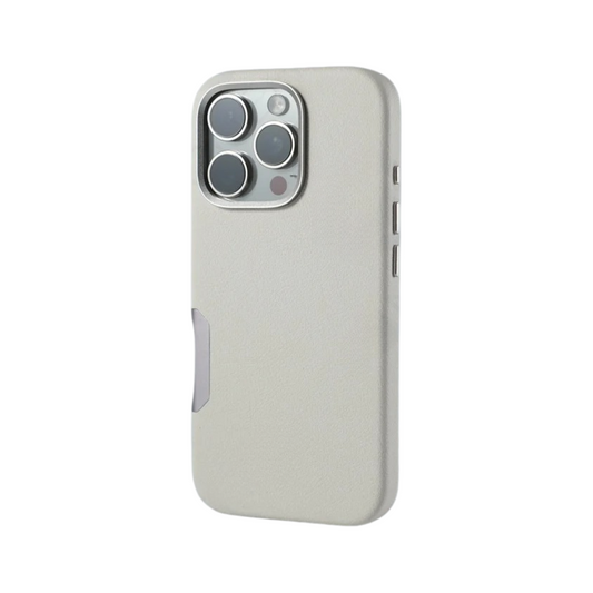 LEATHER SLIM DESIGN APPLE IPHONE CASE | FINE TEXTURED PREMIUM DESIGN WITH INTERNAL FLOCKING SHOCK-ABSORBING ULTIMATE PROTECTION  | 360° SHOCKPROOF  WITH CAMERA LENS PROTECTOR  METAL INDEPENDENT BUTTON AND MAGSAFE